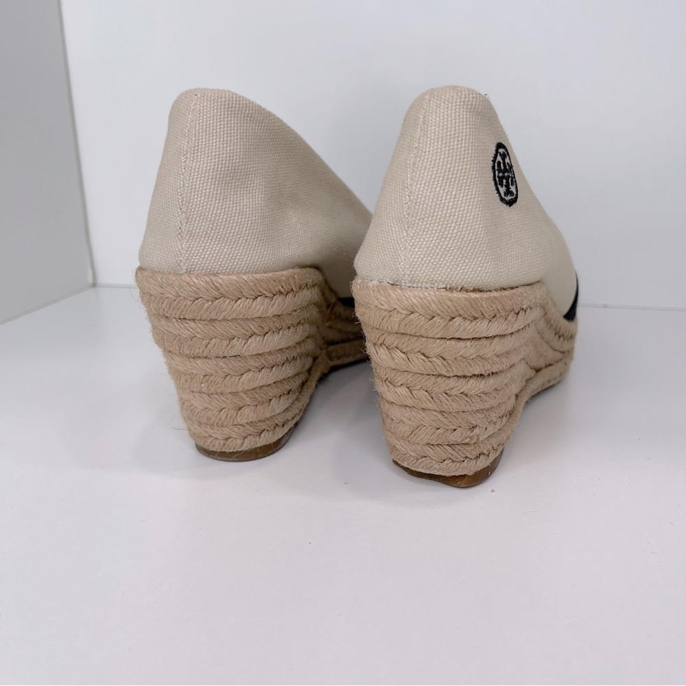 TORY BURCH Filipa Wedge Espadrilles Size 9.5 wedding guest resort wear - Picture 6 of 13